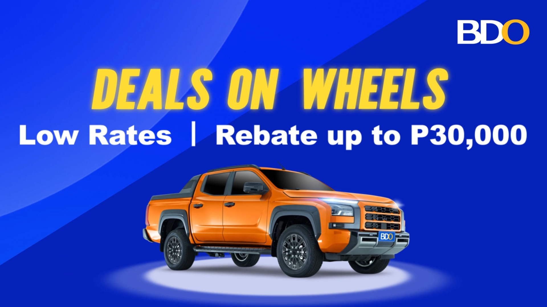 Drive your new car with BDO Deals on Wheels! Apply for a BDO Auto Loan ...