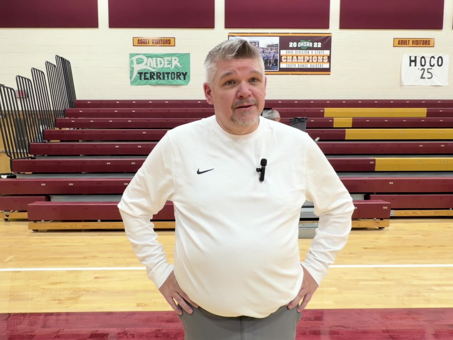Post game with South Range Head Coach James Heath after their 45-44 OT ...