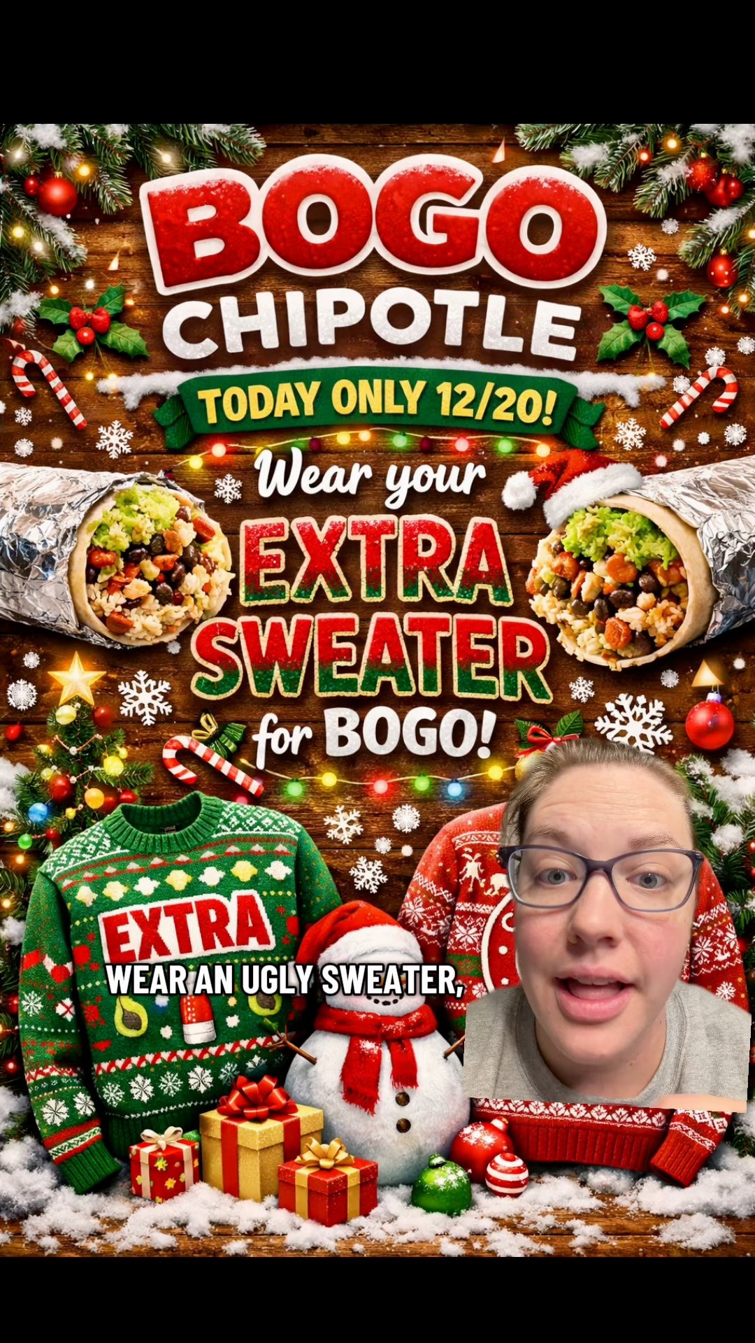 BOGO Chipotle today 12/20 from 4pm to close! Limit 5 BOGO. Works for ...