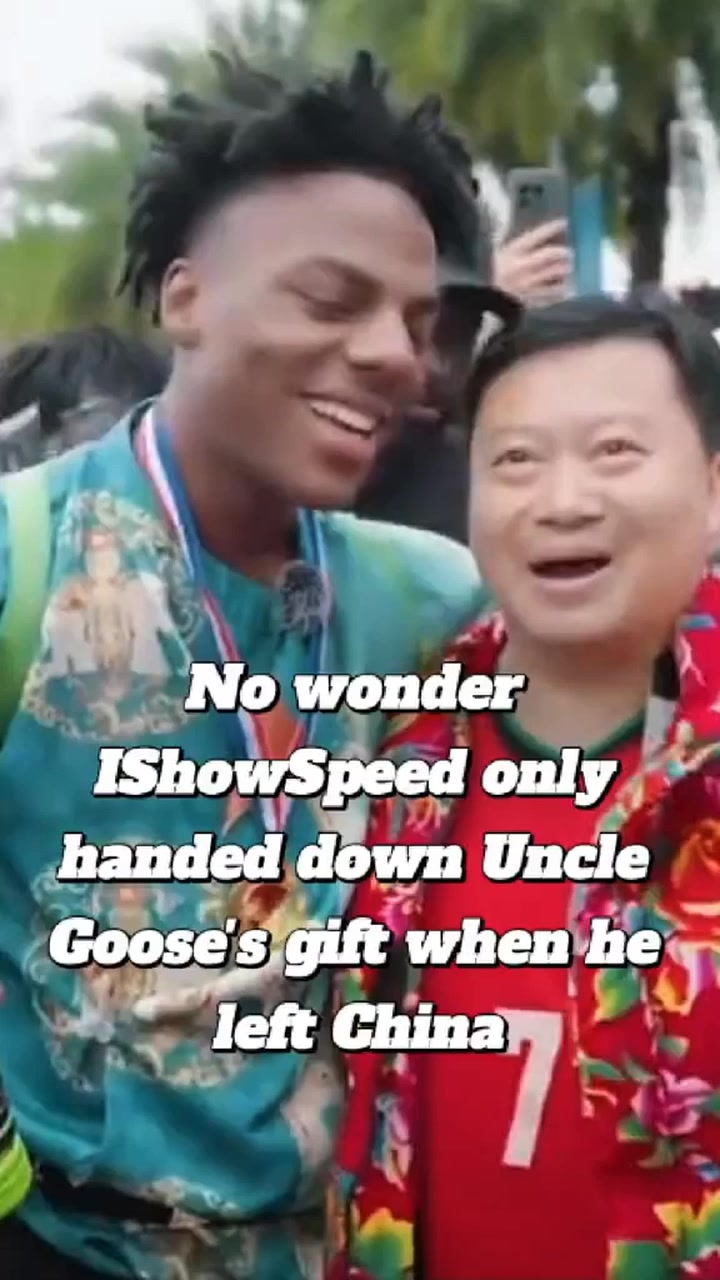 SpeedNo wonder IShowSpeed only handed down Uncle Goose's gift when he ...