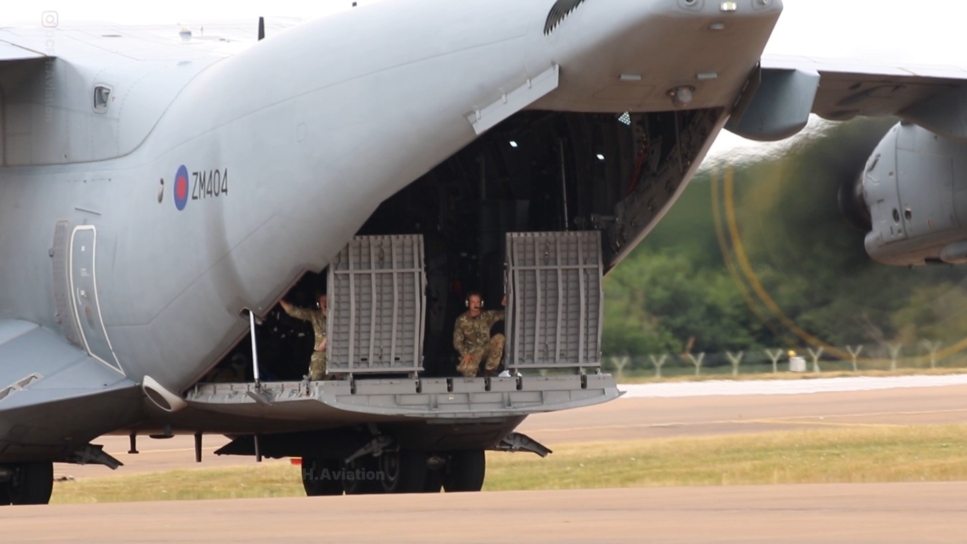 I think the ramp crew had the best view! Royal Air Force A400M Atlas ...