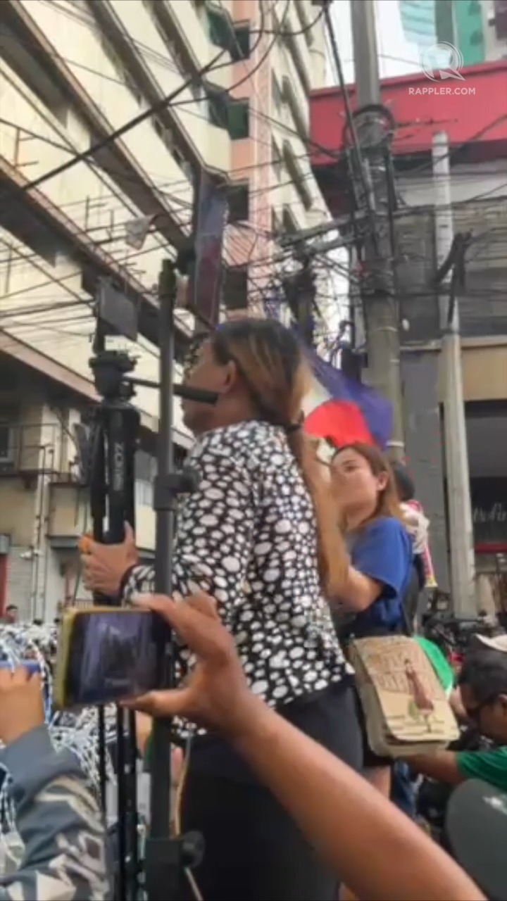 Pro-Duterte, anti-Marcos protesters heckle stone-faced Jonvic Remulla ...