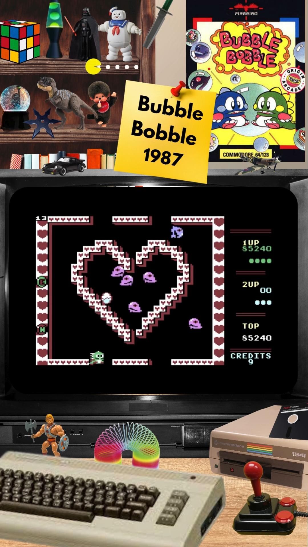C64 - Bubble Bobble - 1987 #ArcadeGames #retrogames #C64
