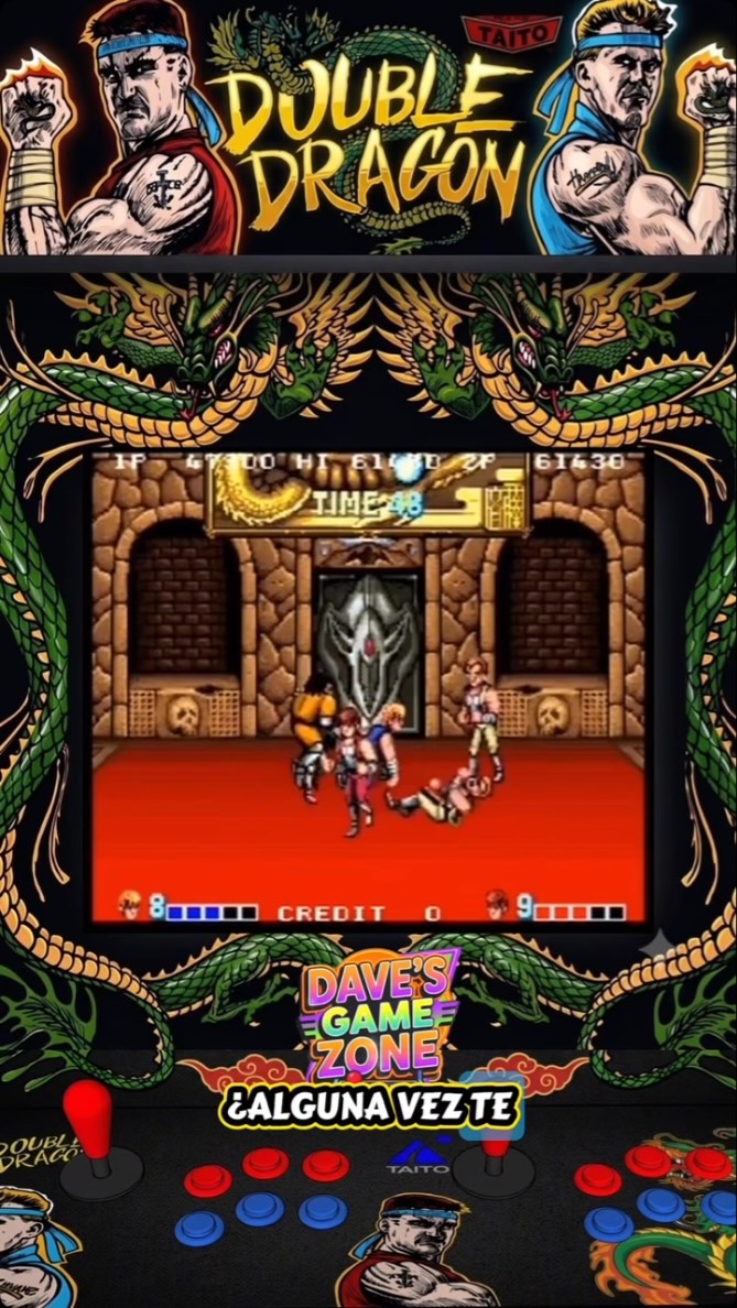 DOUBLE DRAGON (1987) Arcade - Dato 7 🎮👾🕹️ Technos Japan