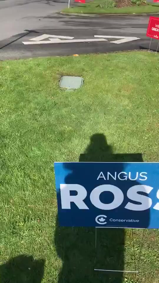 Liberal supporters in Victoria, B.C. are out tearing down Conservative ...