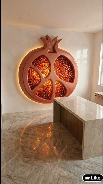 This Pomegranate Wall Design Looks Unreal 😍 Luxury Interior Art . . . # ...