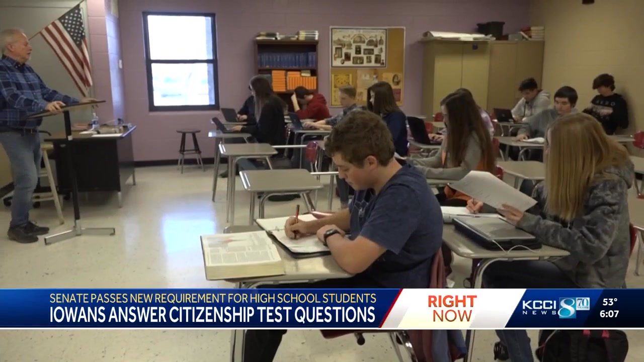 Iowa high school students may be required to pass the United States ...