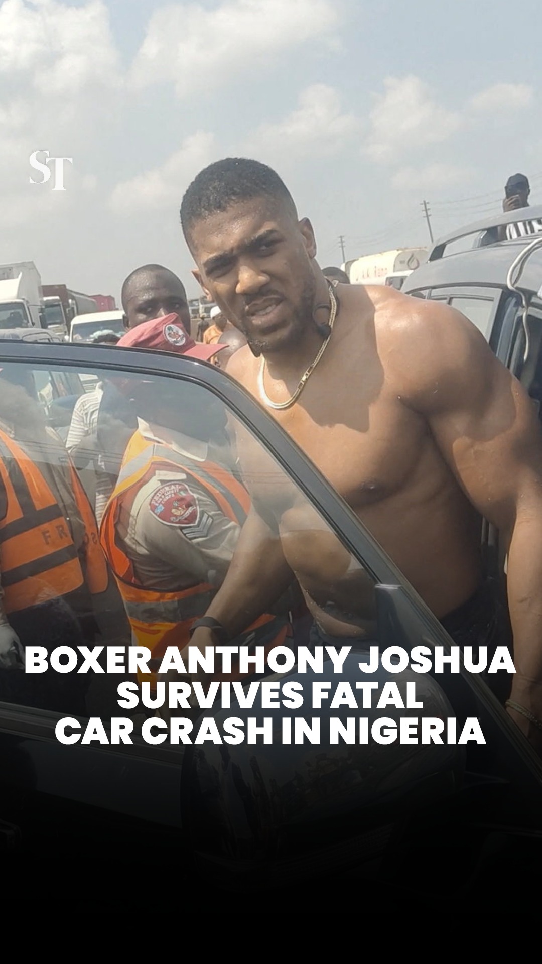 British boxer Anthony Joshua was involved in a car crash in Nigeria ...