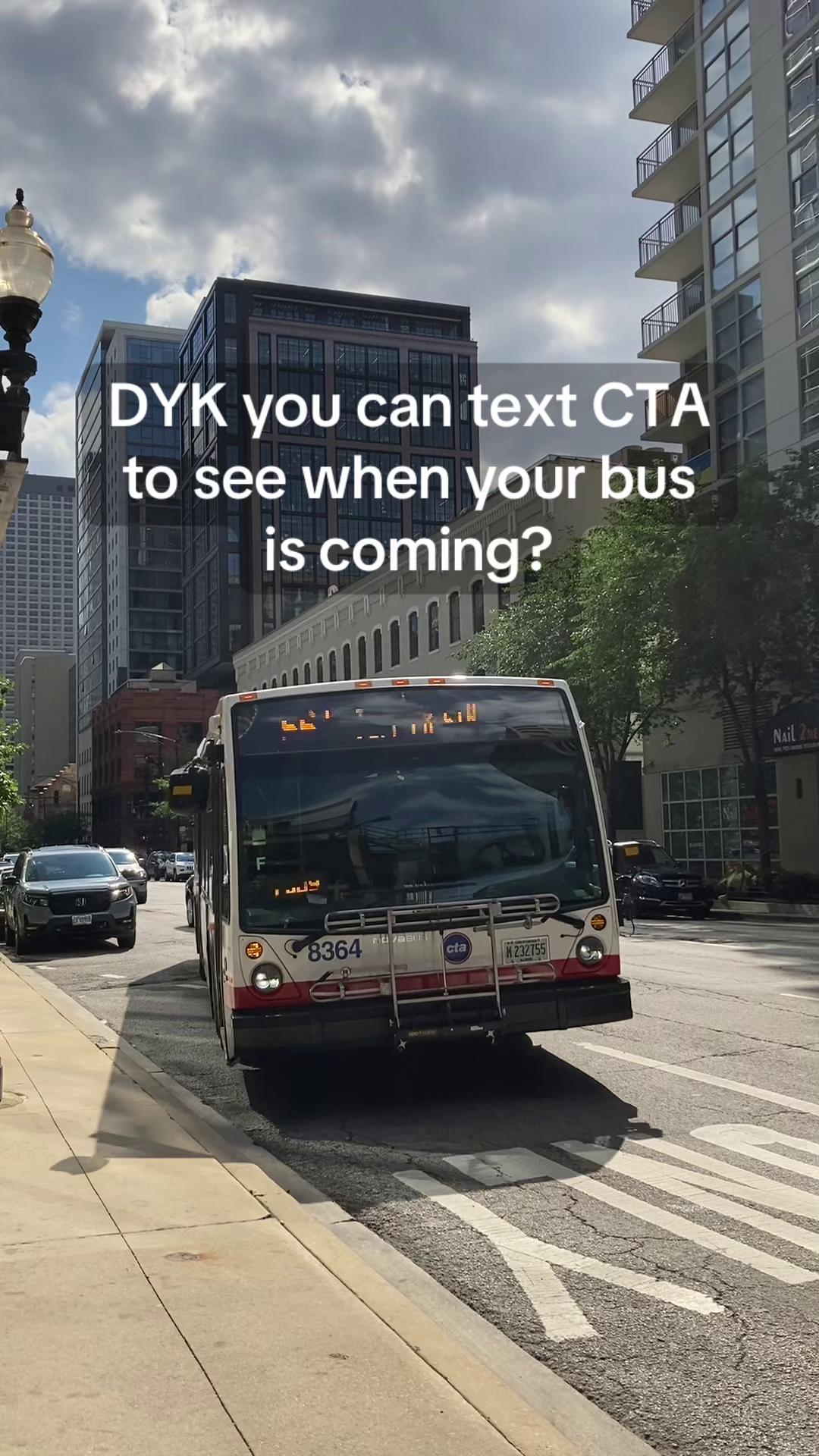 は Your CTA bus ETA is one text away 📲 Follow the instructions on