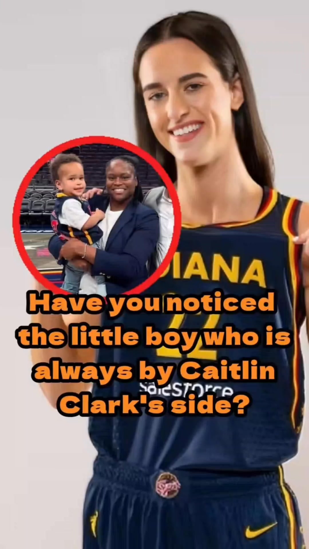 Have you noticed the little boy who is always by Caitlin Clark's side⁉️ ...