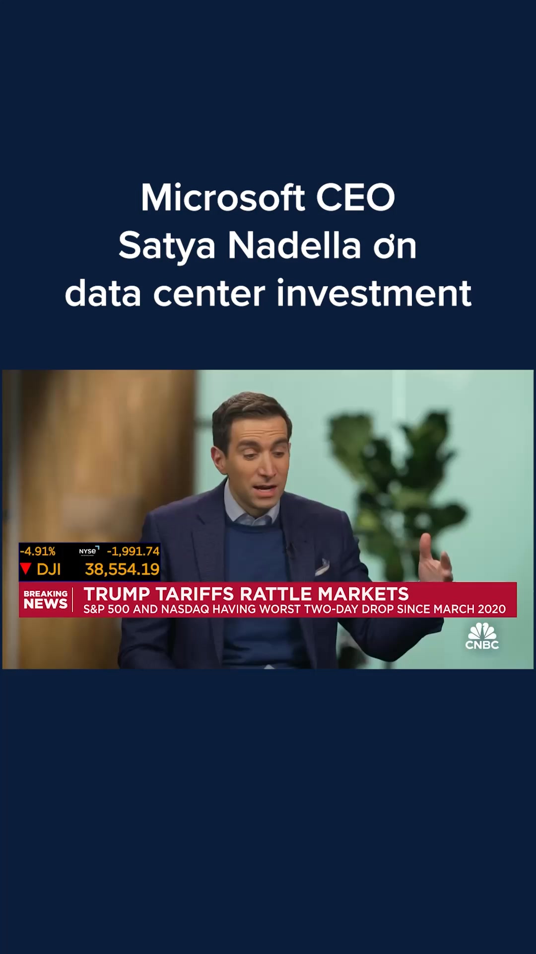 Microsoft CEO Satya Nadella discusses the company's plans in data ...