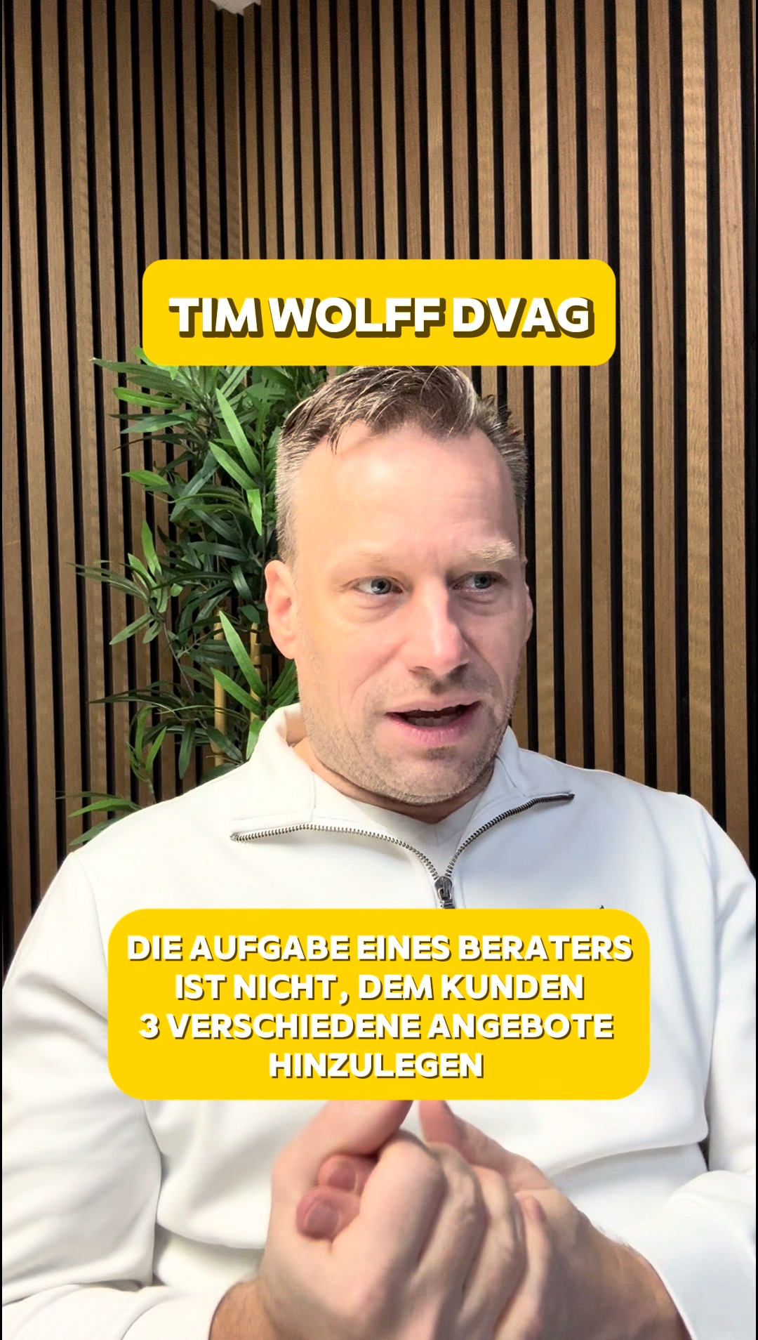 Die Aufgabe eines Beraters ist nicht, dem Kunden 3 verschiedene Angebot ...