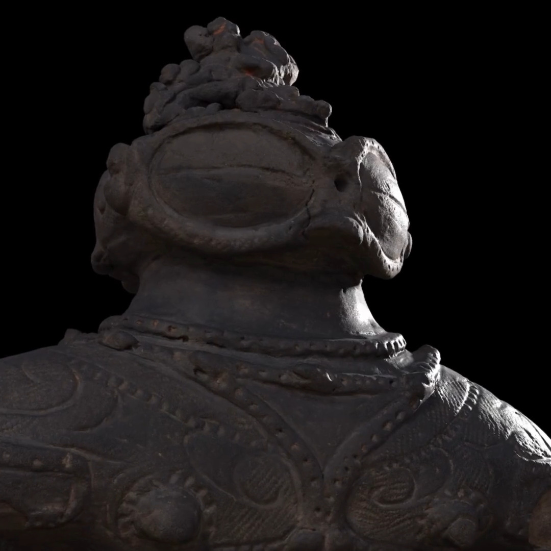 The dogū is an ancient clay artifact from the Jomon period
