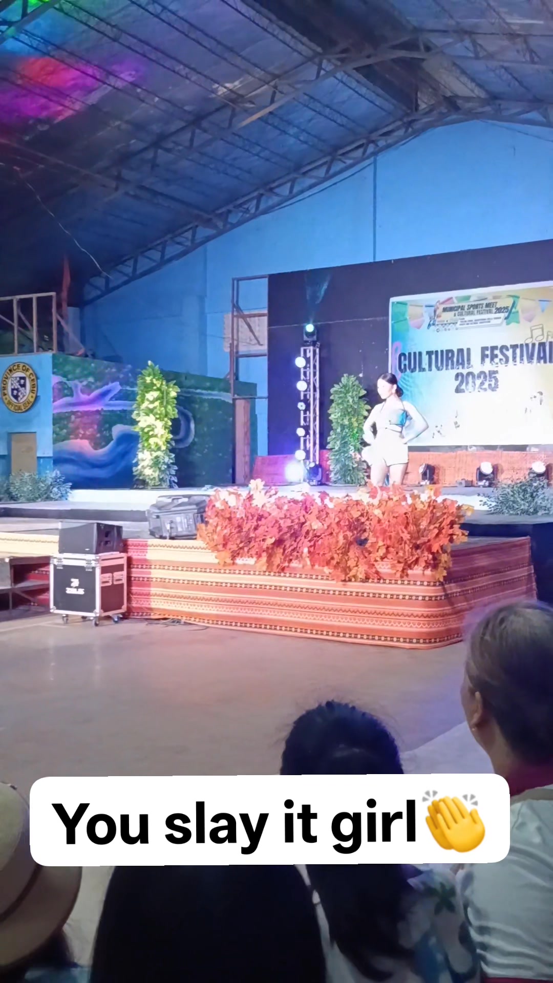 Once a timid girl and now making up herself before the crowd,, glad ...