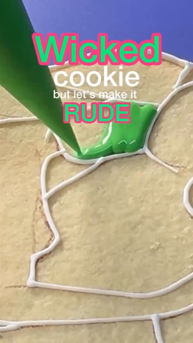 Wicked inspired cookie 😄 Cynthia… don’t come after me 😅 #rudecookies # ...