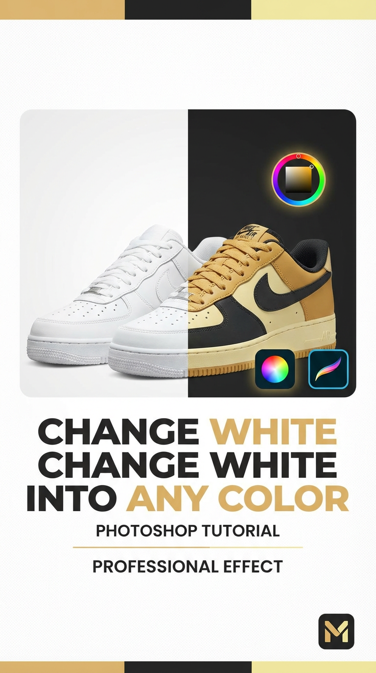 Turn white into any color in Photoshop 🎨 Clean, realistic & perfect for ...