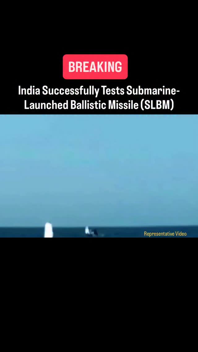 India successfully conducted a test of a Submarine-Launched Ballistic ...