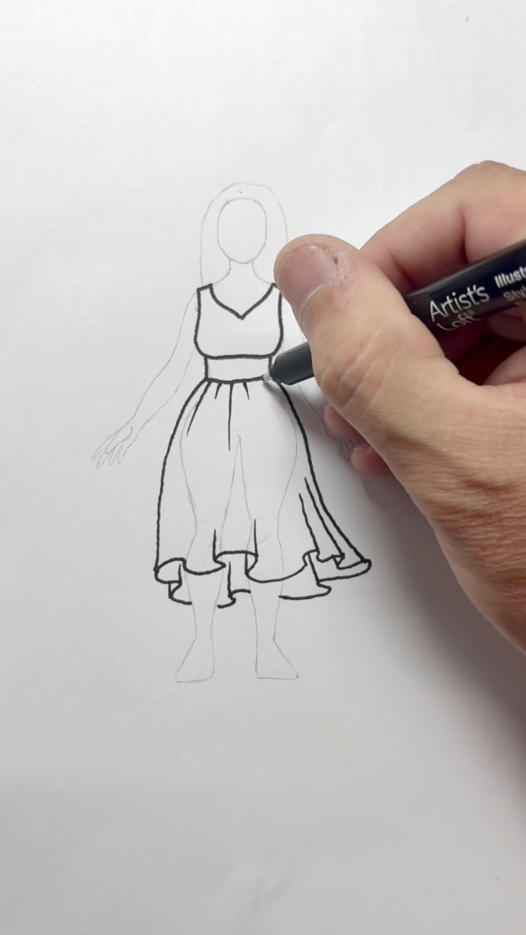 How to draw a dress, the easy way! Follow along and show me how yours ...