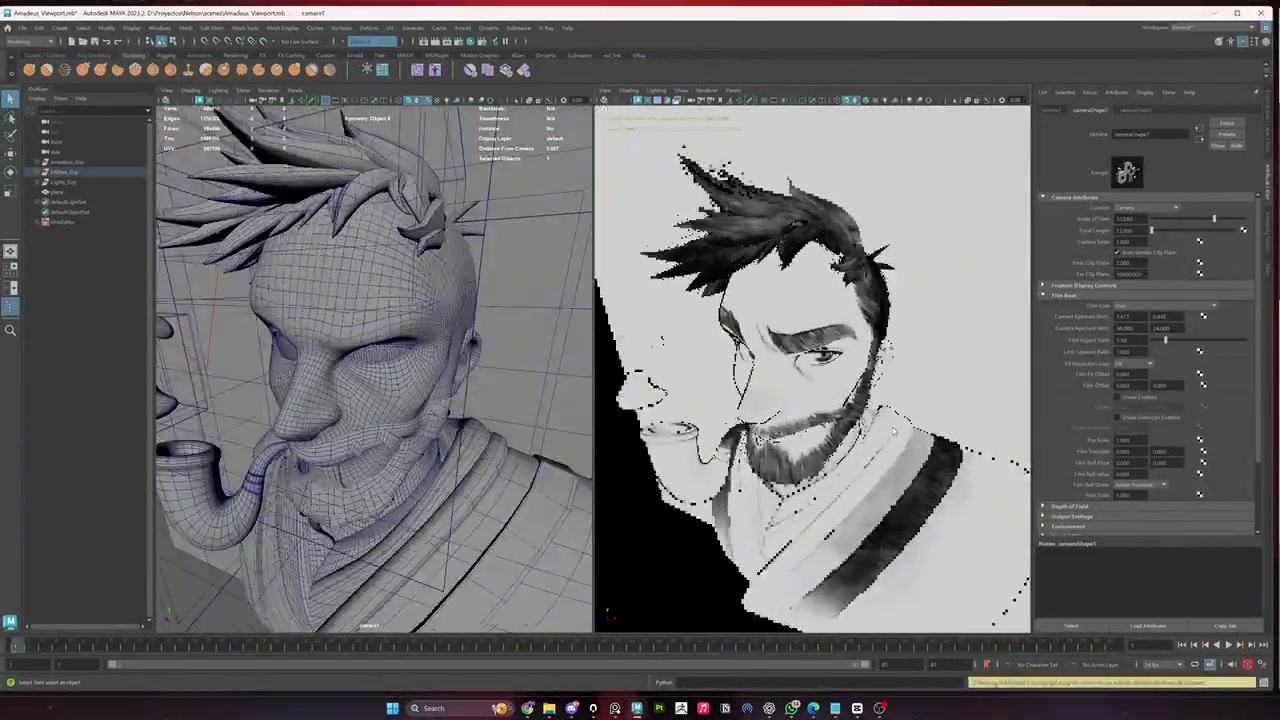 Character Artist Mani Salguero showcased experimentation with a hand ...