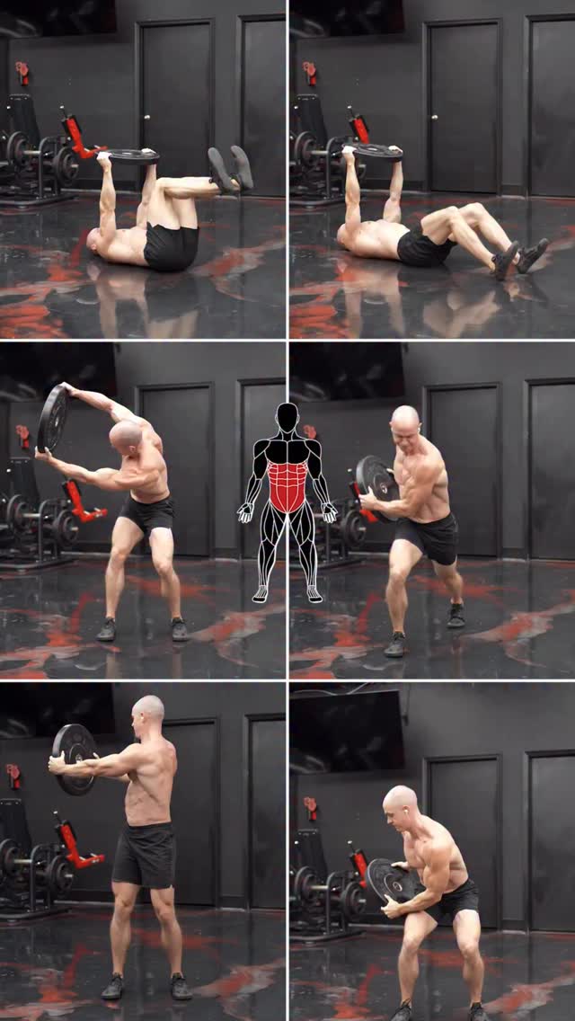 Athletic core exercises! Here are some plate exercises you can add to ...