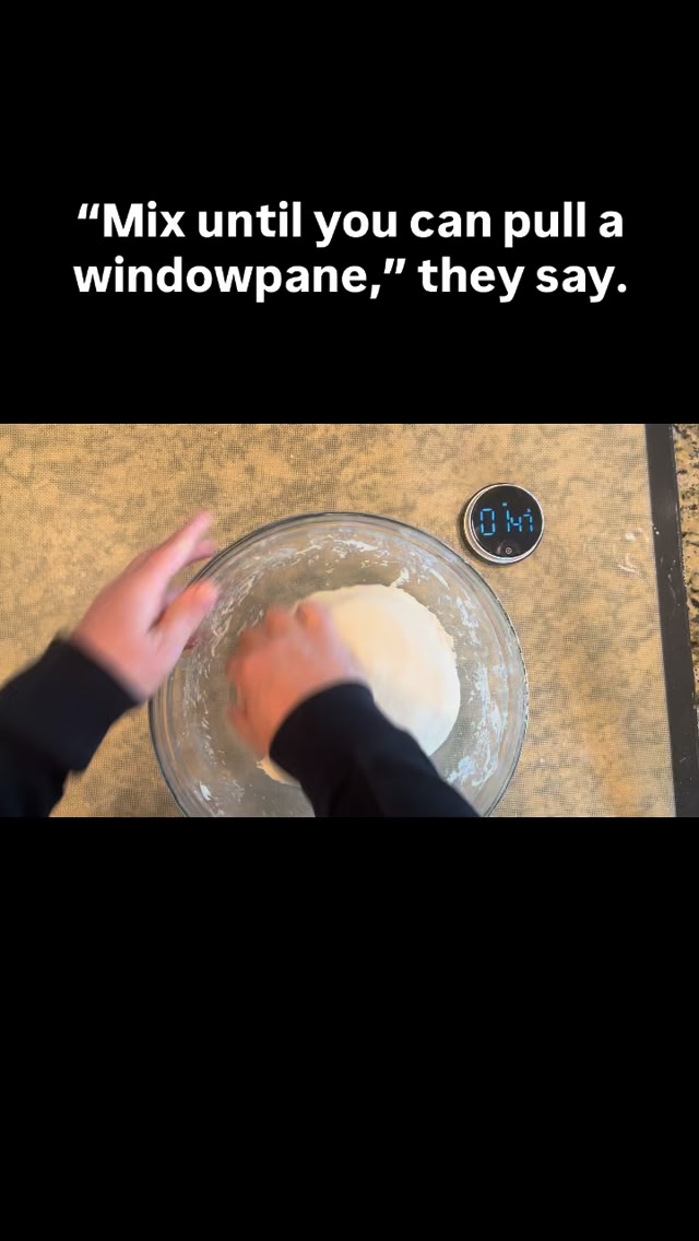 The windowpane test is a great test to assess sufficient gluten ...