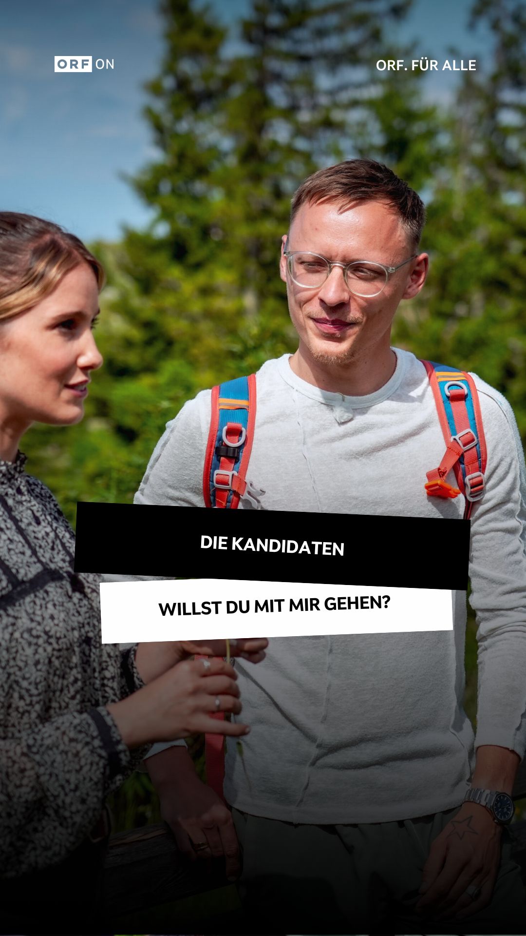 Die vier Kandidaten sind auf alle Fälle vorbereitet für ein Wanderdate ...