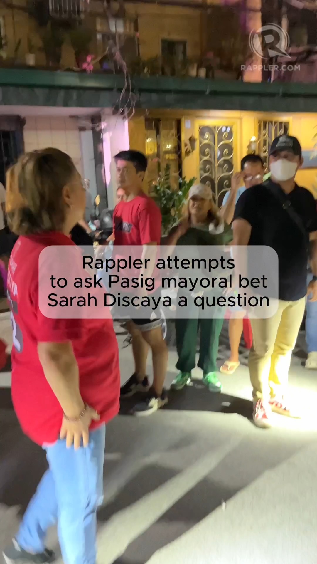 AYAW MATANONG? In a campaign sortie, mayoral aspirant Sarah Discaya, a ...