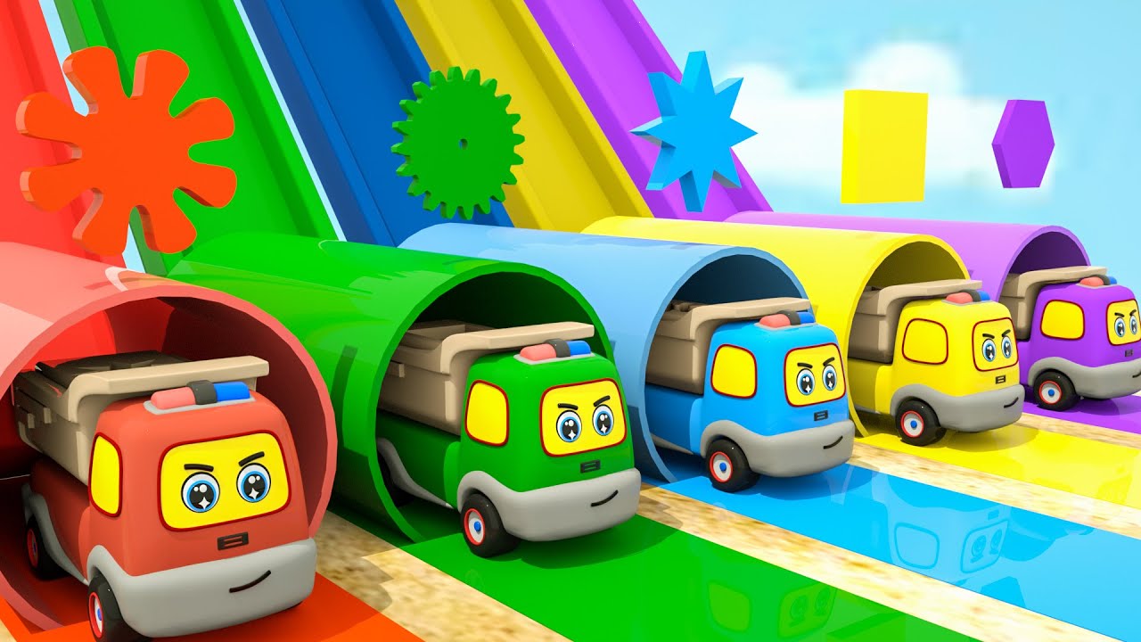 Bingo Song | Learn Color and Shapes with Mini Trucks! | Baby Nursery ...