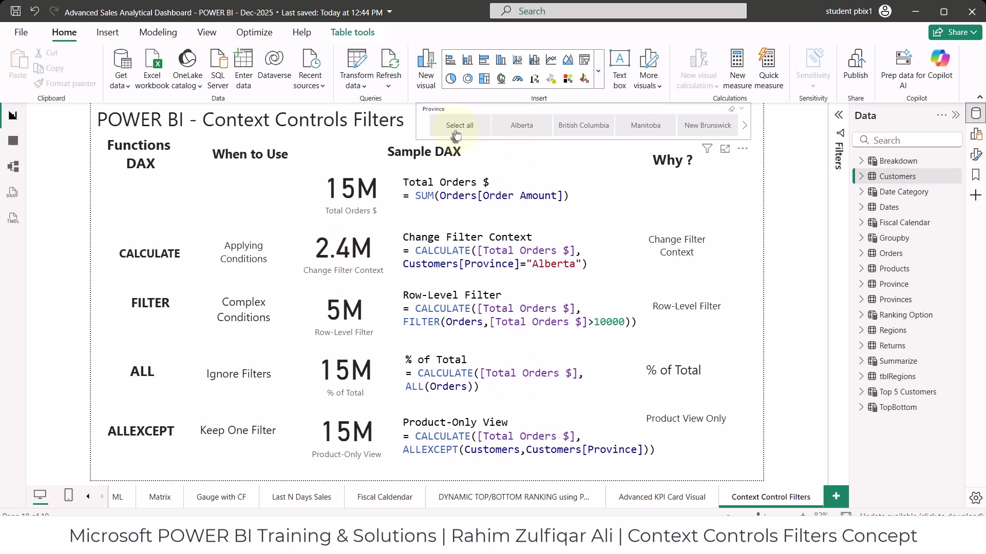 POWER BI - Context Controls Filters #PowerBI | Excel Basement | Facebook