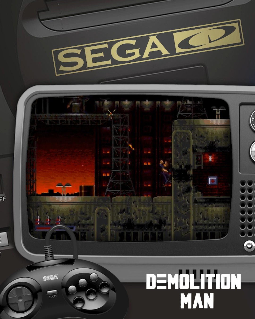 専用テスト6回 Demolition Man - Sega CD Send a maniac to catch a maniac