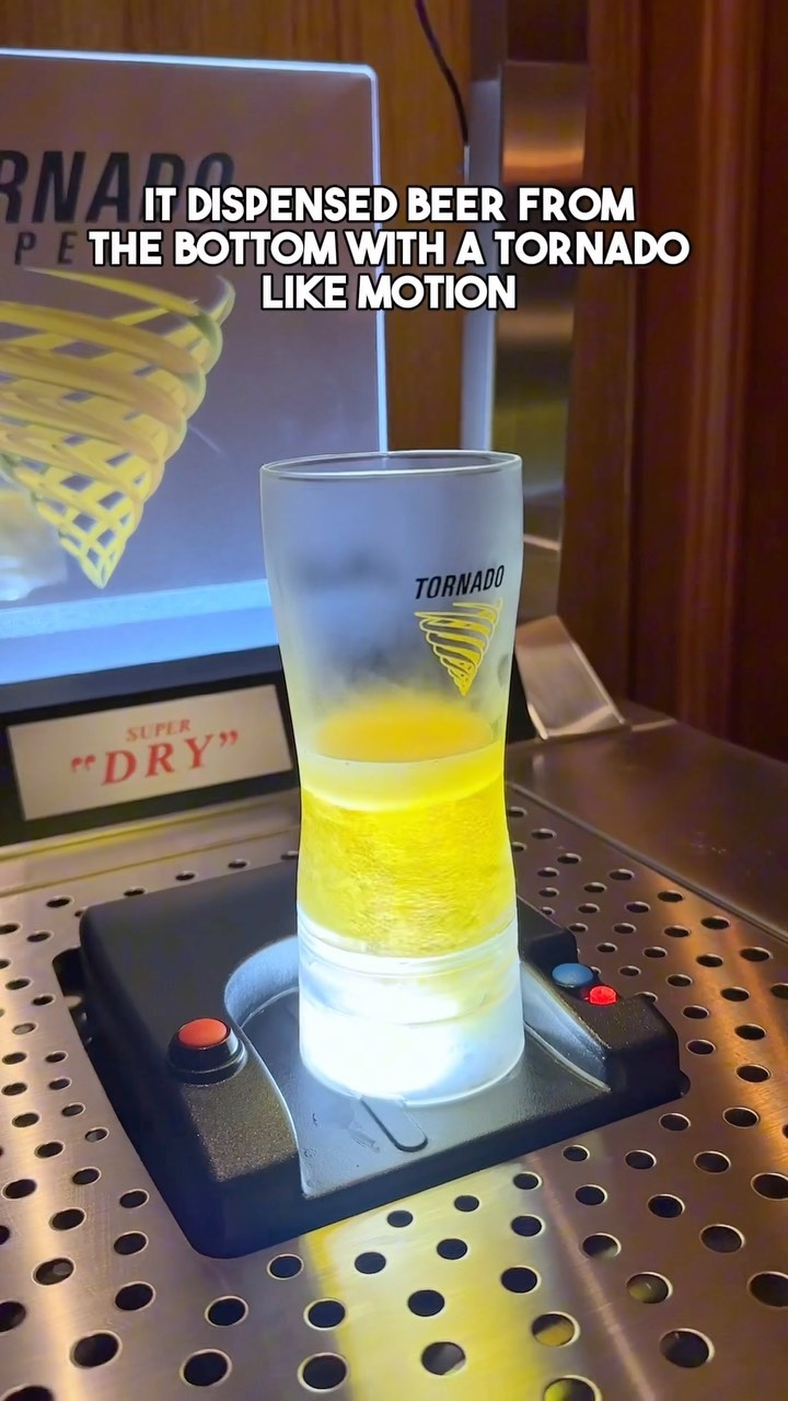 Check out this Beer Tornado Dispenser from Asahi. Such a cool