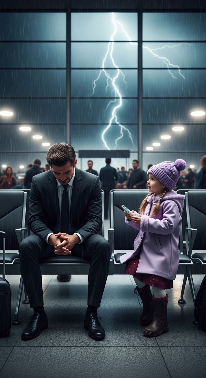 A powerful CEO stranded at an airport after losing everything… and a ...