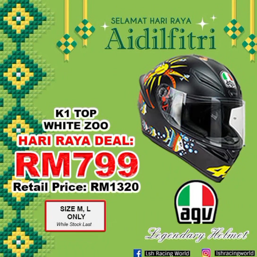 AGV K1 ROSSI WHITE ZOO MATT BLACK K1 is the brand new AGV sport