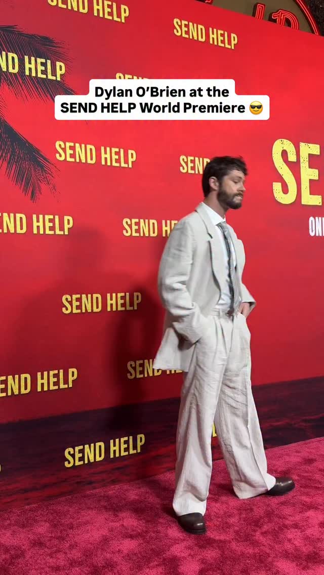 Whoa! It’s Dylan O’Brien on the red carpet of the SEND HELP World ...