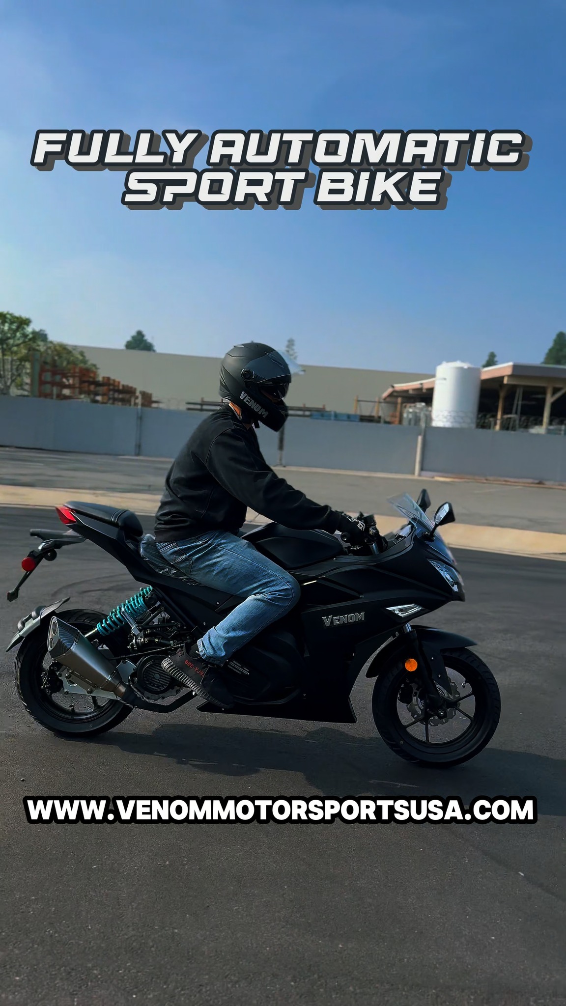 Fully Automatic Motorcycle, no clutch, all adventure! Venom x19
