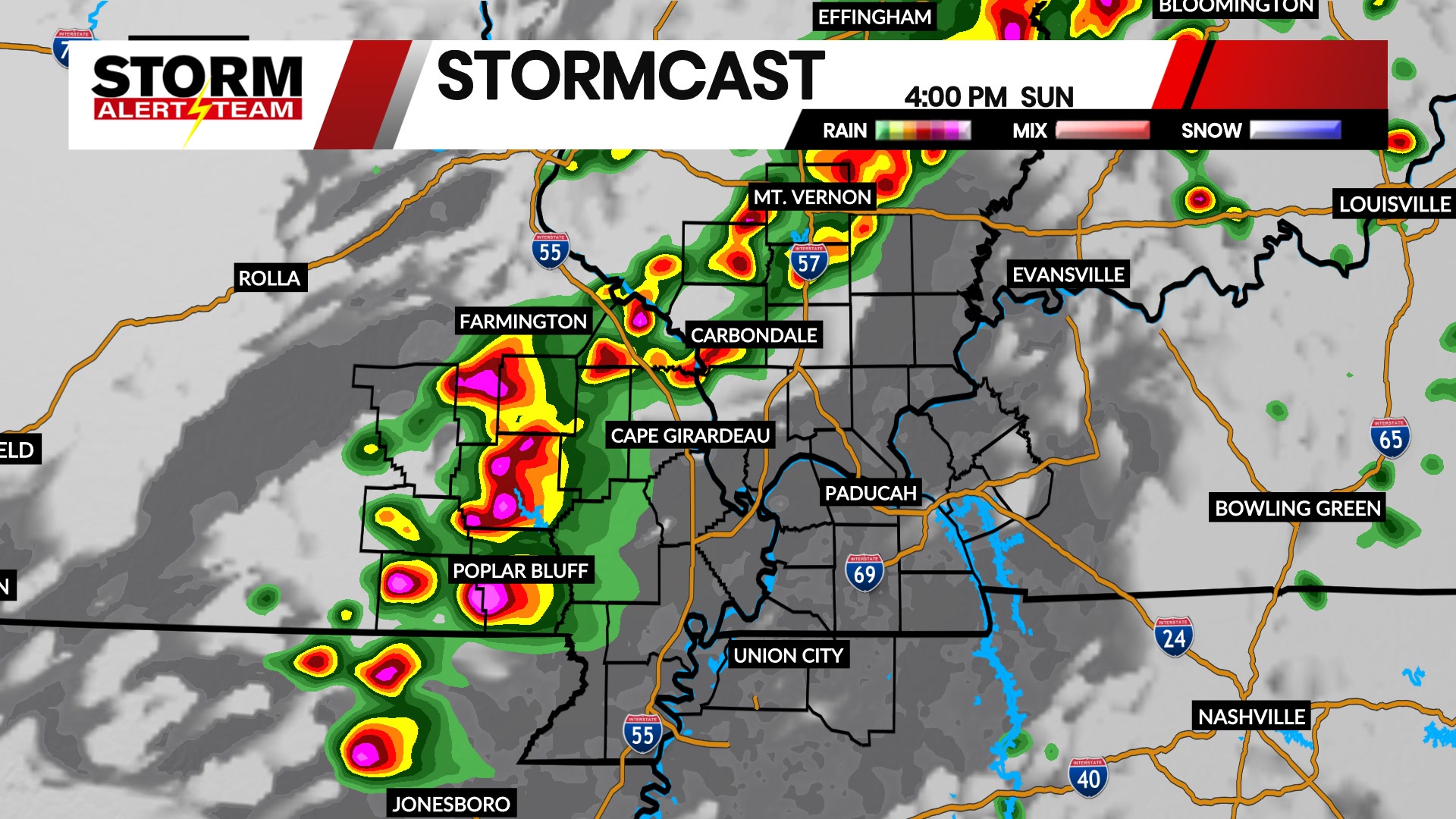 Sunday, strong and severe storms look to develop in the early afternoon ...