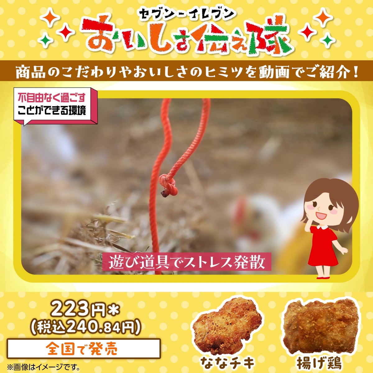 セブンの豆知識／ 「ななチキ」「揚げ鶏」は、指定養鶏場の徹底した 