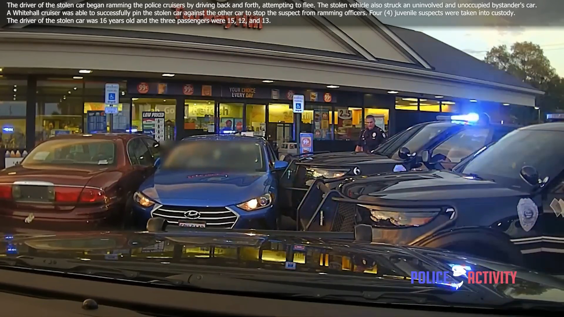 Juveniles in Stolen Car Ram Police Cruisers and Another Car in an ...