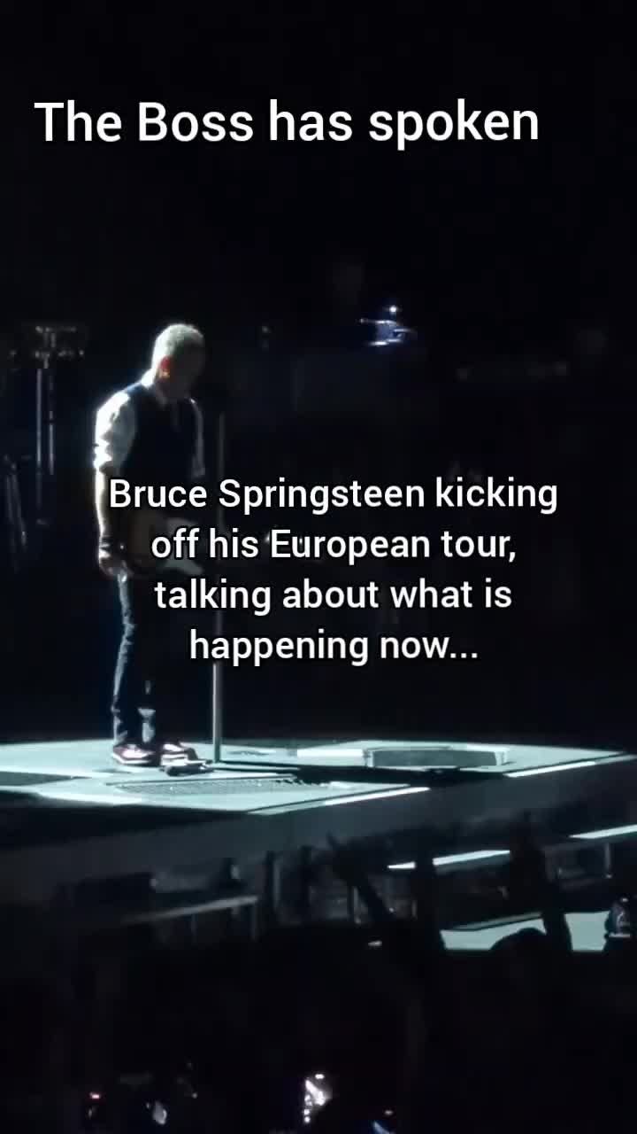 Listen to Bruce Springsteen starting his European tour... “Let freedom ...