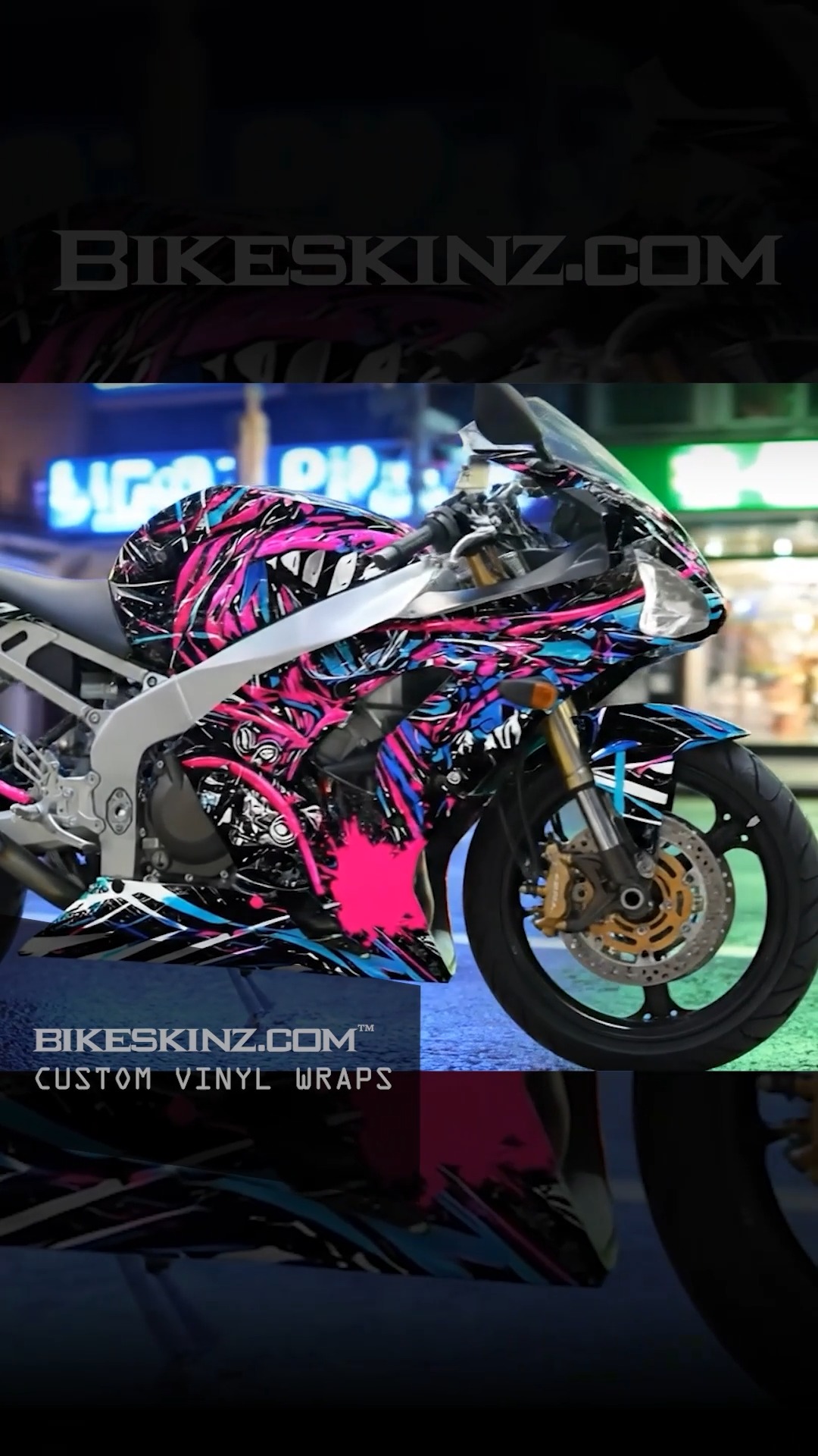 ニンジャスピナーshrink wrap Full Motorcycle Vinyl Wrap Kit -