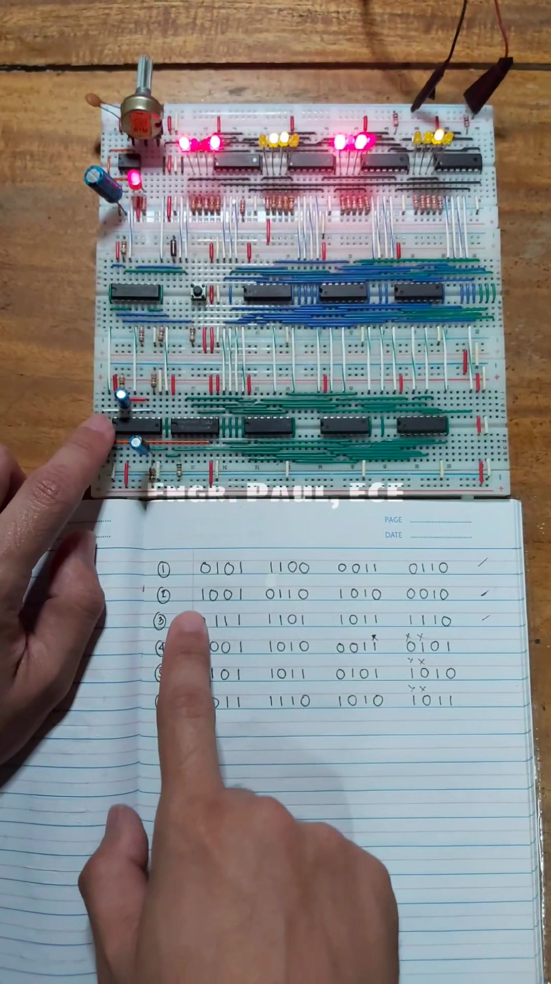 16-bit code Shift Register Part 2 #Electronics #electronicsengineering ...