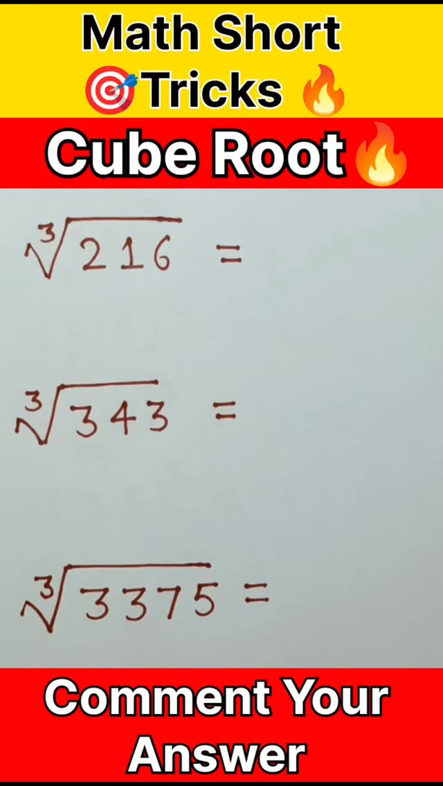 Cube Root Math Short Tricks||🎯🔥#trendingreels #reelsindiaofficial # ...