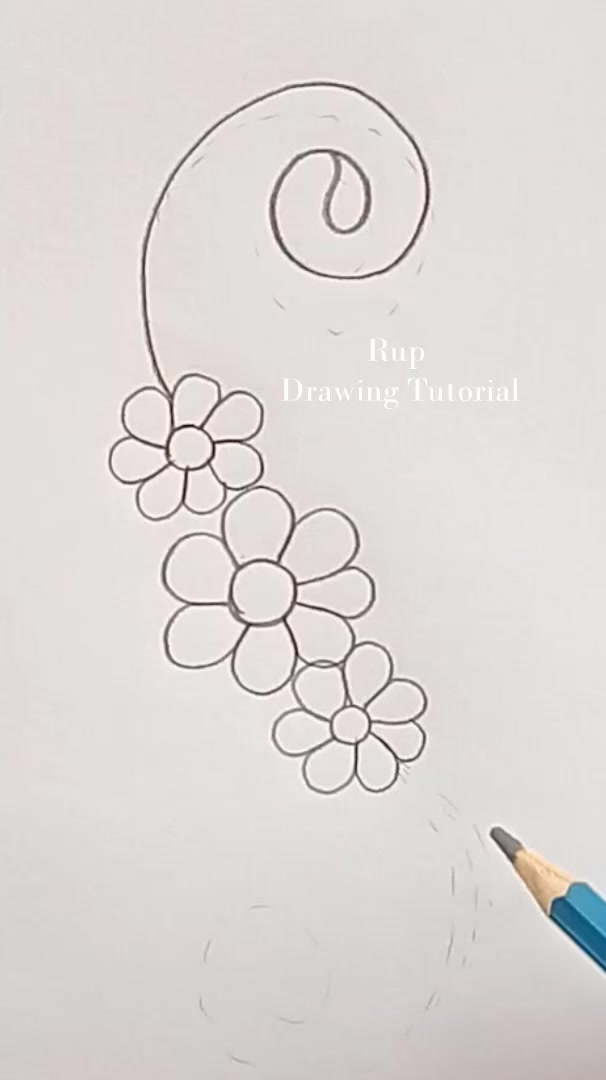 How to draw Simple Flower, Flower Drawing Tutorial #short #drawing #art ...