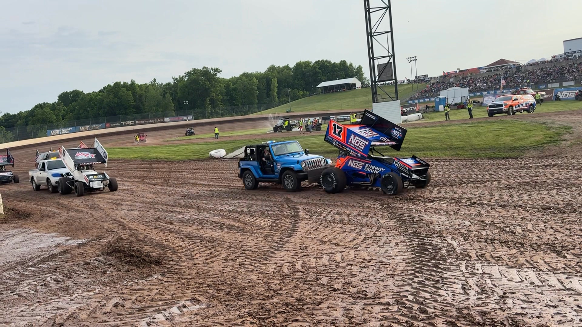 The first group of NOS Energy Drink Hot Laps is firing, and Beaver Dam ...
