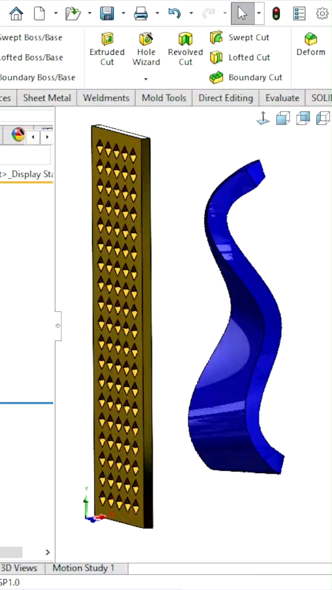 How to using Deform tool in Solidworks For more details subscribe to us ...