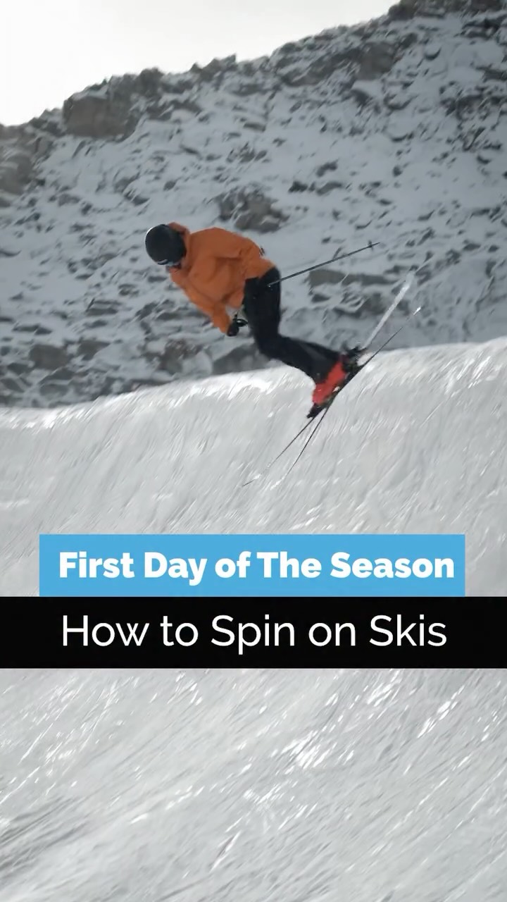First Day of the Season ️ How to Spin on Skis 🎿 Strong pop, clean ...