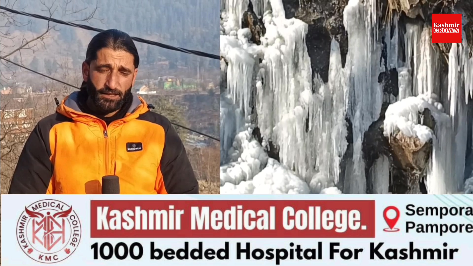 Tourists throng to Frozen Waterfall Drung. Kashmir Crown correspondent ...