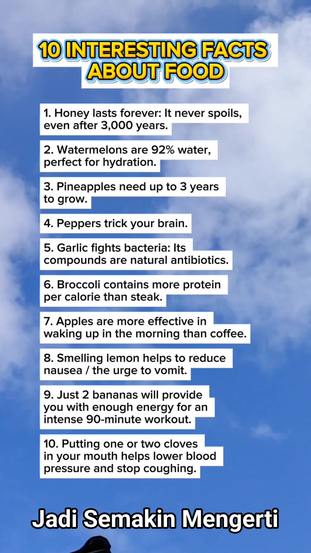 10 interesting facts about food. | Deep Toughts | Facebook