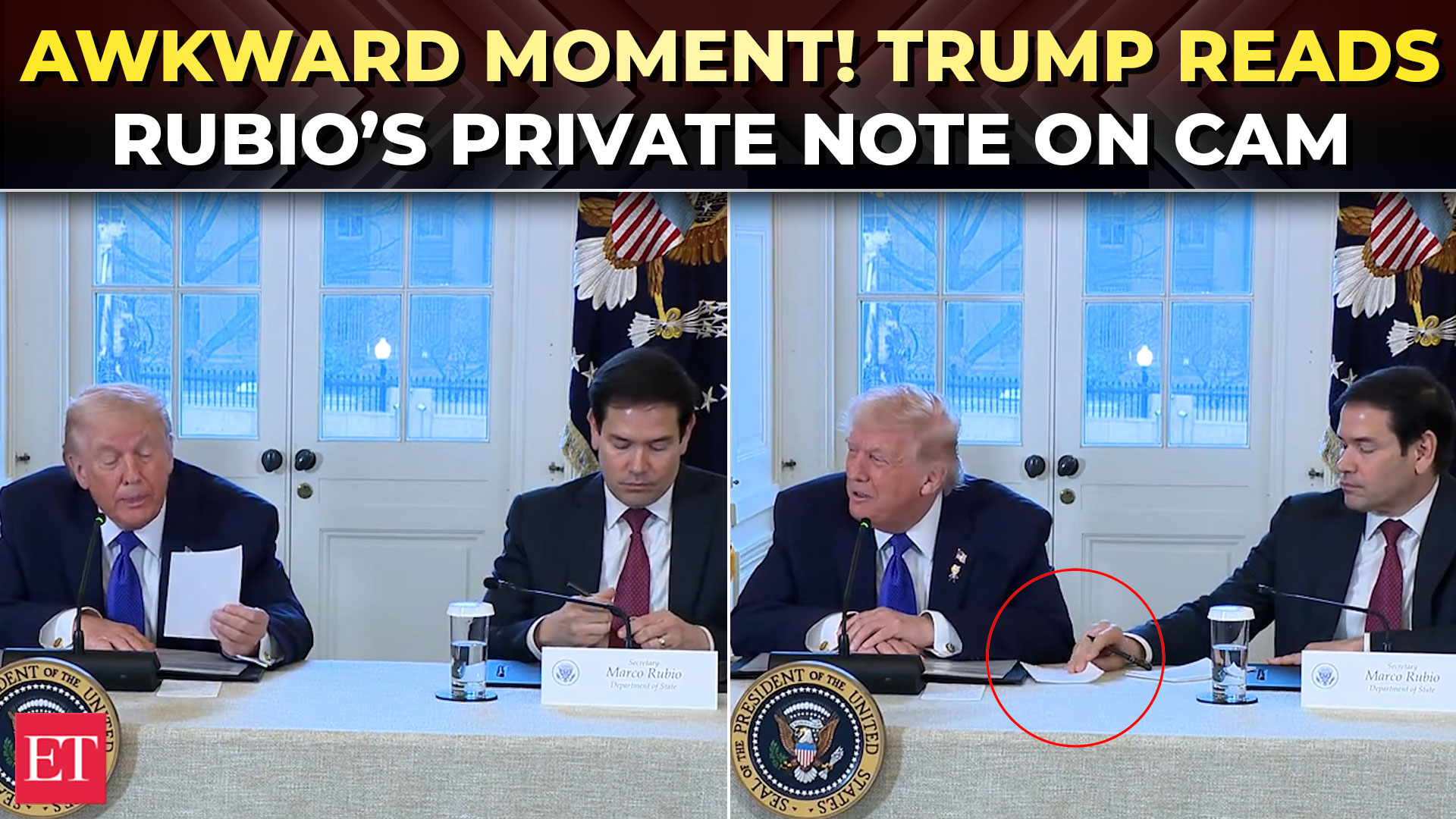 🧩🎤 ‘#Marco just gave me a note…’: #Rubio left speechless as Trump reads ...