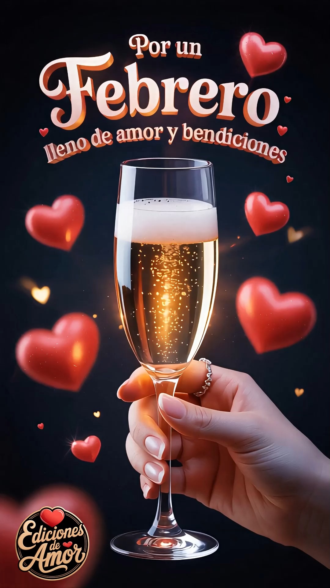 🥂🙏 Por un FEBRERO lleno de amor y bendiciones, que llegue con nuevas ...